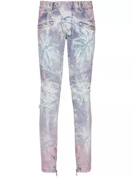 Balmain джинсы скинни Biker средней посадки, синий