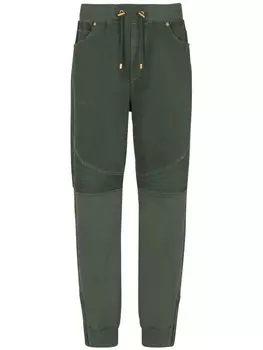 Balmain джинсы со вставками, зеленый