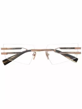 Balmain Eyewear очки в безободковой оправе, коричневый