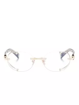 Balmain Eyewear очки в круглой оправе, золотой