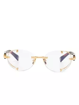 Balmain Eyewear очки в овальной оправе, золотистый