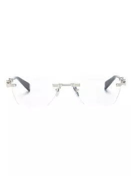 Balmain Eyewear очки в прямоугольной оправе с логотипом, синий