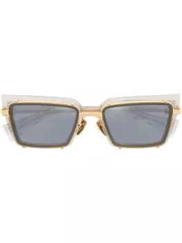 Balmain Eyewear солнцезащитные очки Admirable в прямоугольной оправе, серый