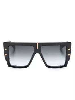 Balmain Eyewear солнцезащитные очки B-Grand в прямоугольной оправе, черный