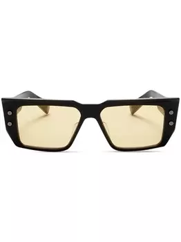 Balmain Eyewear солнцезащитные очки B-VI в квадратной оправе, черный