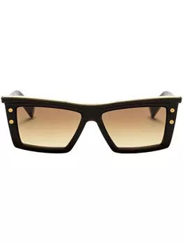 Balmain Eyewear солнцезащитные очки B-VII в квадратной оправе, черный