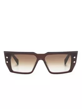 Balmain Eyewear солнцезащитные очки BVI в оправе 'кошачий глаз', коричневый