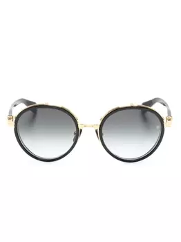 Balmain Eyewear солнцезащитные очки Croissy в круглой оправе, черный