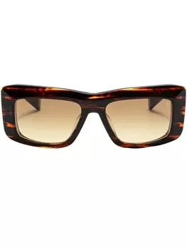 Balmain Eyewear солнцезащитные очки Envie в прямоугольной оправе, коричневый