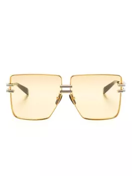 Balmain Eyewear солнцезащитные очки Gendarme в массивной оправе, золотистый