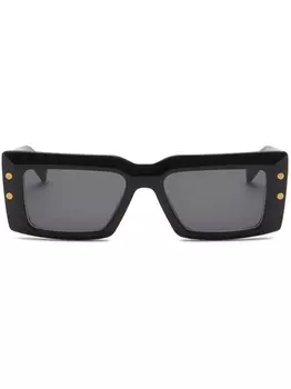 Balmain Eyewear солнцезащитные очки Imperial в квадратной оправе, черный