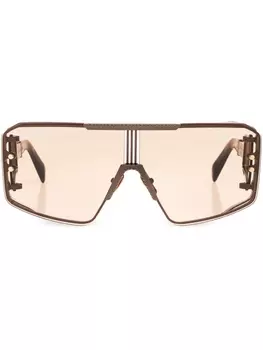 Balmain Eyewear солнцезащитные очки-маска Le Masque, коричневый