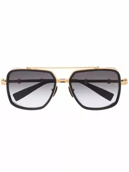 Balmain Eyewear солнцезащитные очки-пилоты с эффектом градиента, золотистый