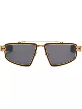 Balmain Eyewear солнцезащитные очки-пилоты Titan с затемненными линзами, черный