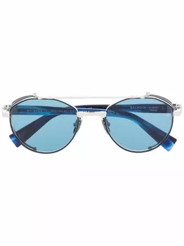 Balmain Eyewear солнцезащитные очки в круглой оправе, синий