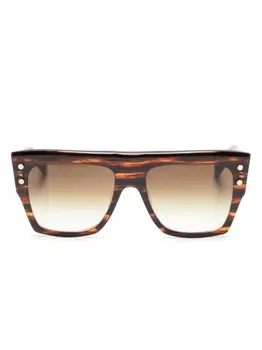 Balmain Eyewear солнцезащитные очки в квадратной оправе, коричневый