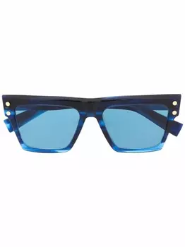 Balmain Eyewear солнцезащитные очки в квадратной оправе, синий