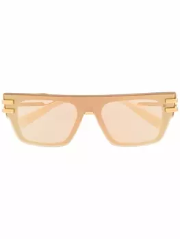 Balmain Eyewear солнцезащитные очки в квадратной оправе, нейтральный цвет