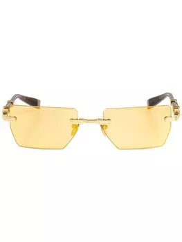 Balmain Eyewear солнцезащитные очки в прямоугольной оправе BPS-150G-53, золотистый