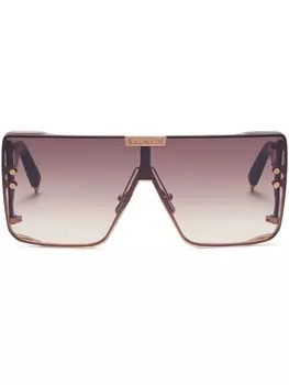 Balmain Eyewear солнцезащитные очки Wonder Boy в массивной оправе, коричневый