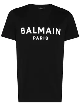 Balmain футболка Paris с логотипом, черный