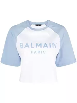 Balmain футболка с логотипом, белый