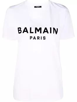 Balmain футболка с логотипом, белый