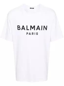 Balmain футболка с логотипом, белый
