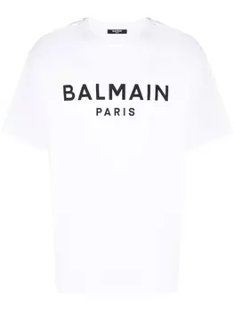 Balmain футболка с логотипом, белый