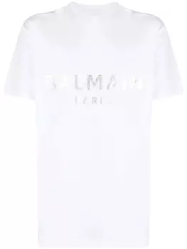 Balmain футболка с логотипом, белый