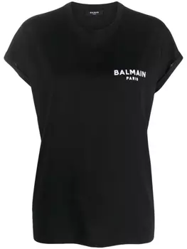Balmain футболка с логотипом, черный