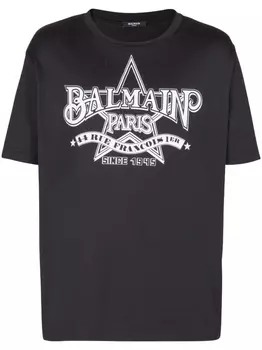 Balmain футболка с логотипом, черный