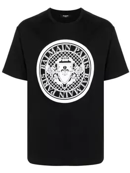Balmain футболка с логотипом, черный