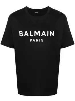 Balmain футболка с логотипом, черный