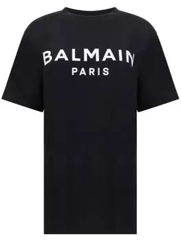 Balmain футболка с логотипом, черный