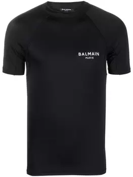 Balmain футболка с логотипом, черный