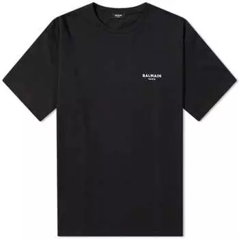 Balmain Футболка с маленьким логотипом из флока