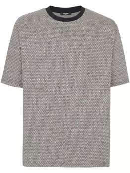 Balmain футболка с монограммой, черный