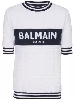 Balmain футболка трикотажная PB Labyrinth, белый