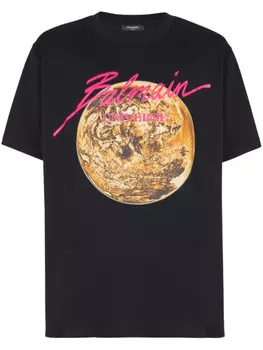 Balmain футболка Universe & Planet, черный