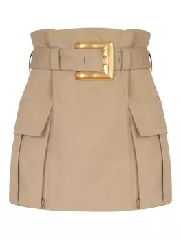 Balmain габардиновая юбка, нейтральный