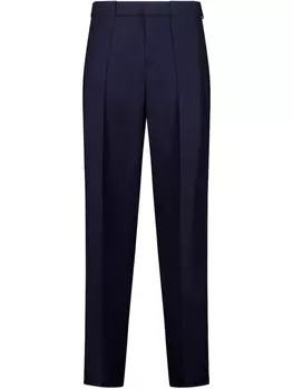 Balmain grain de poudre брюки со складками, синий