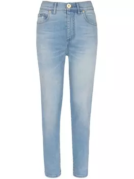 Balmain high-rise slim-cut jeans, синий