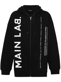 Balmain худи Main Lab на молнии, черный