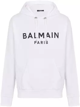 Balmain худи с логотипом, белый