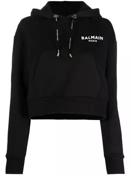 Balmain худи с логотипом, черный