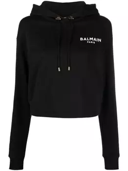 Balmain худи с логотипом, черный