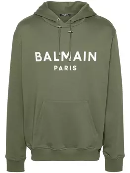 Balmain худи с логотипом, зеленый