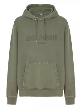 Balmain худи с логотипом, зеленый