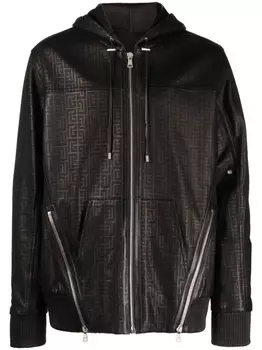 Balmain худи с монограммой, черный